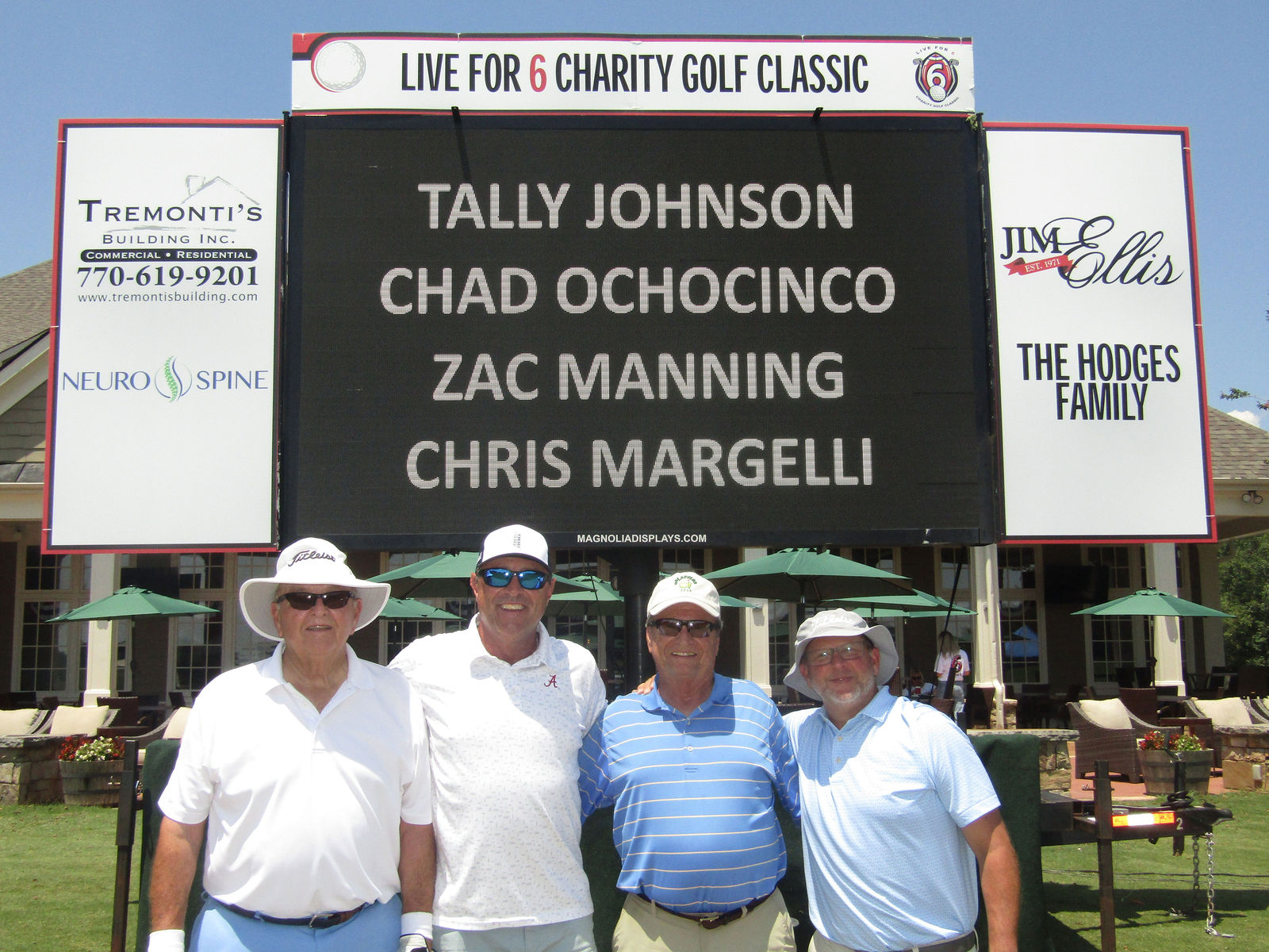 Golf foursome 13 at the Live for 6 Charity Golf Classic