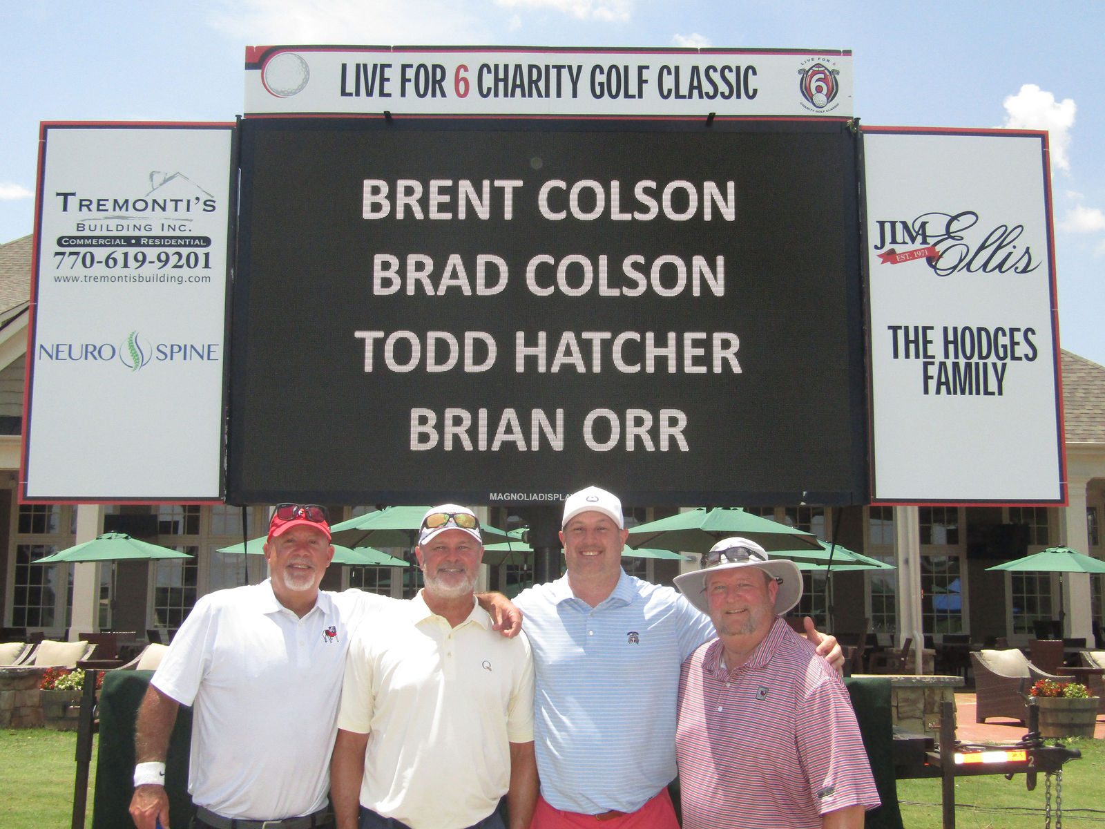 Golf foursome 20 at the Live for 6 Charity Golf Classic